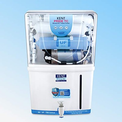 KENT Pride TC (11087), Wall Mountable, RO + UF + TDS Control, 8 L Tank, White, 15 LPH Water Purifier