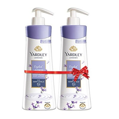 Yardley London English Lavender Hand and Body Lotion For Germ Shield , 350ml+50ml Extra (400ml Pack of 2)