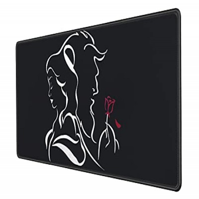 RiaTech Large (600mm x 300mm x 2mm) Extended Gaming Mouse Pad, Computer Keyboard Mouse Mat Desk Pad with Non-Slip Base and Stitched Edge for Home Office Gaming Work - (Lovers Design)