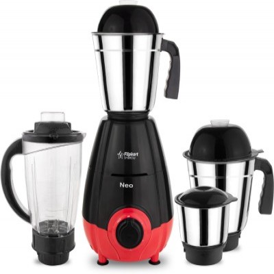 Flipkart SmartBuy Neo Power Chef 600 W Juicer Mixer Grinder (4 Jars, Black, Red)