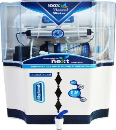 Aquagrand SkyLand 18 Ltr RO + UV + UF + TDS Water Purifier 18 L RO + UV + UF + TDS Water Purifier(White, Blue)