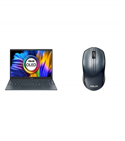 ASUS ZenBook 13 OLED (2021), 13.3" (33.78 cms) FHD OLED, Intel Evo Core i5-1135G7 11th Gen, Thin and Light Laptop, UX325EA-KG502WS + ASUS WT200 Wireless Mouse, Blue