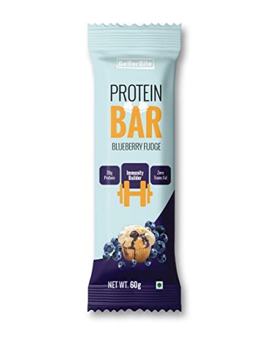 BetterBite Blueberry Fudge Protein Bar 60gm (Pack of 12)