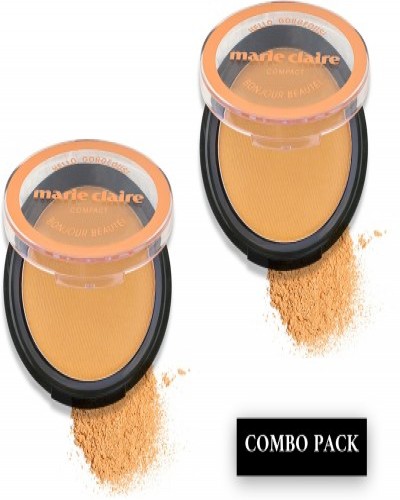 Marie Claire Paris Matte Set Glow Compact(Warm honey, 18 g)