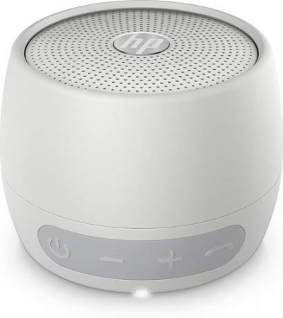 HP 360 Mono Portable Silver Bluetooth Speaker with Built-in Microphone Ip54 Dust and Water Resistance (2D801AA)