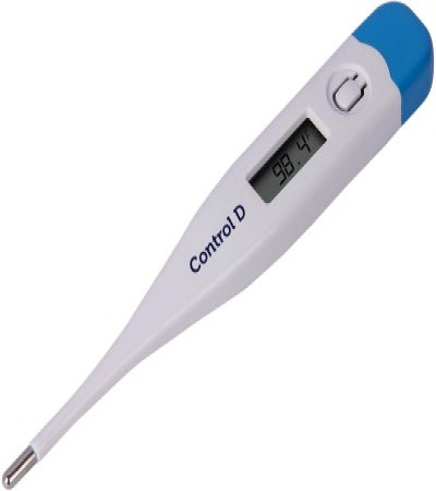 Control D Body Temperature Check Fast Reading Fever Alarm & Beeper Alert Digital Thermometer(White, Blue)